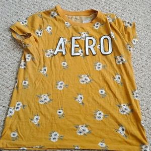 Mustard yellow floral shirt